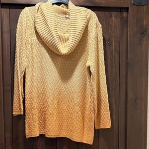Cozy Cowl Neck Sweater in Gold